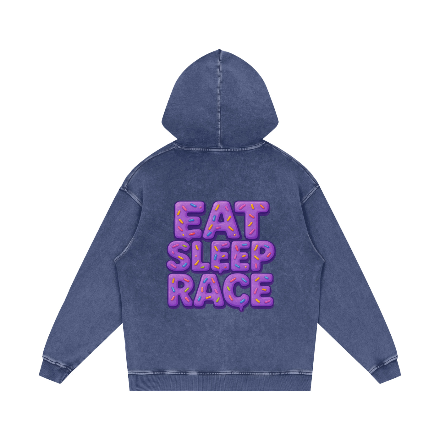 HEAVY WEIGHT ESR PURP DONUT HOODIE.