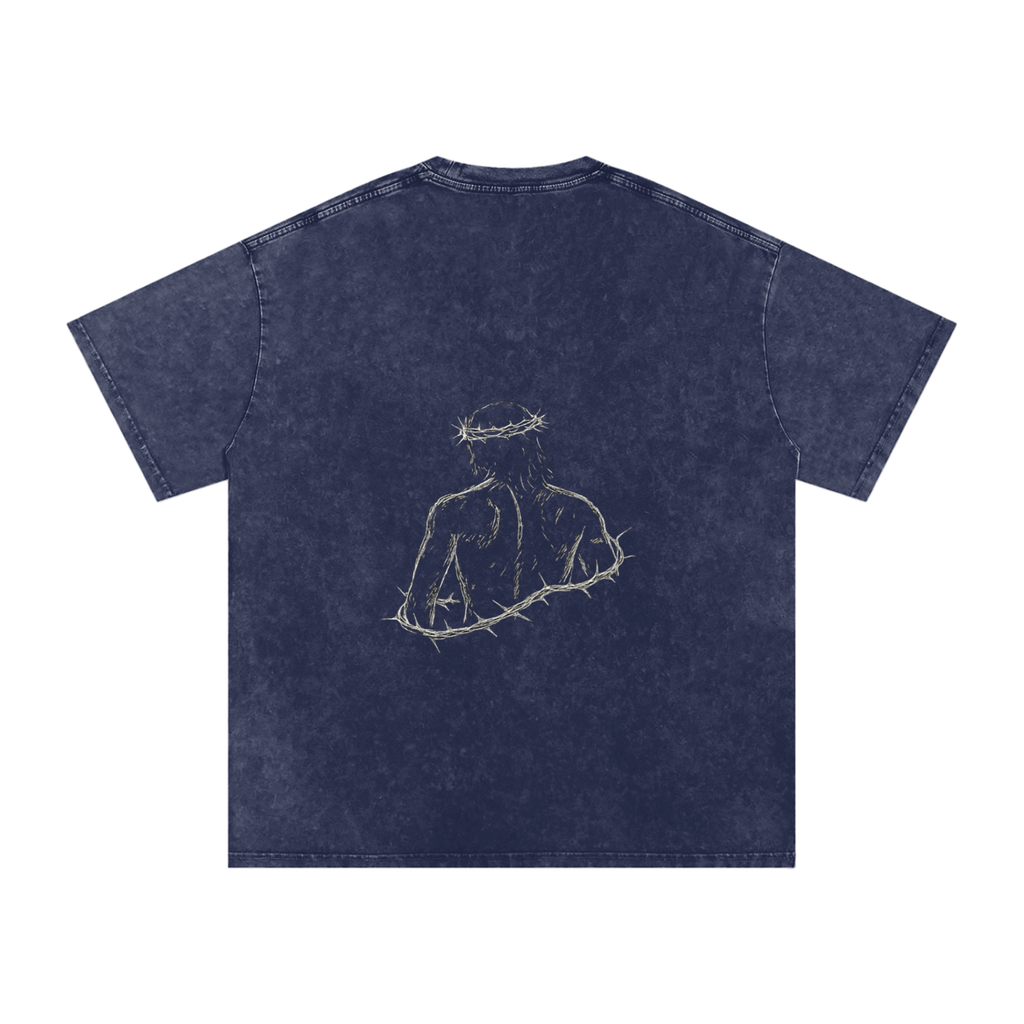 Snow Washed Oversized Cotton T-Shirt