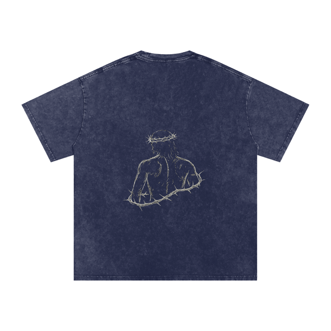 Snow Washed Oversized Cotton T-Shirt