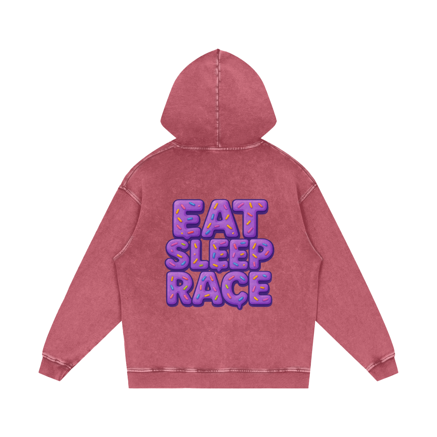 HEAVY WEIGHT ESR PURP DONUT HOODIE.