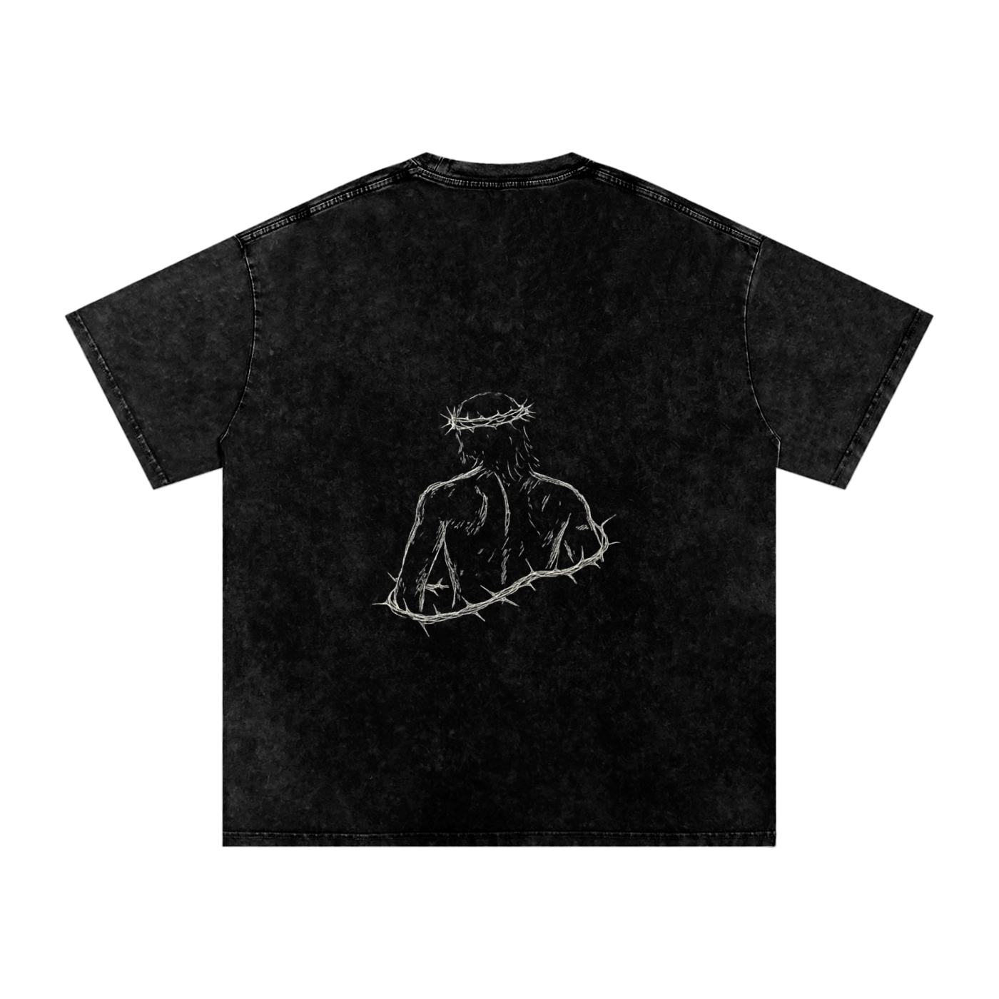 Snow Washed Oversized Cotton T-Shirt Gender