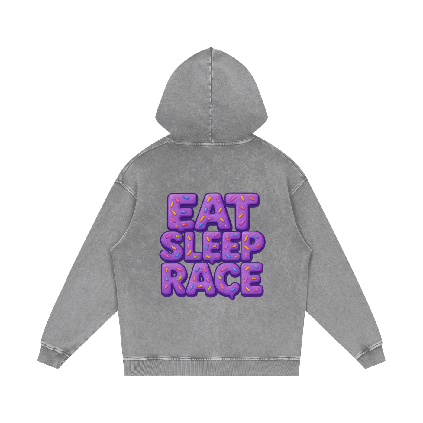 HEAVY WEIGHT ESR PURP DONUT HOODIE.