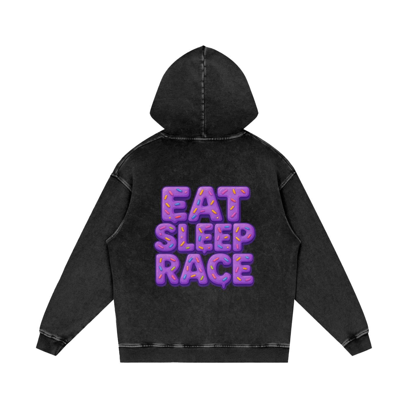 HEAVY WEIGHT ESR PURP DONUT HOODIE.