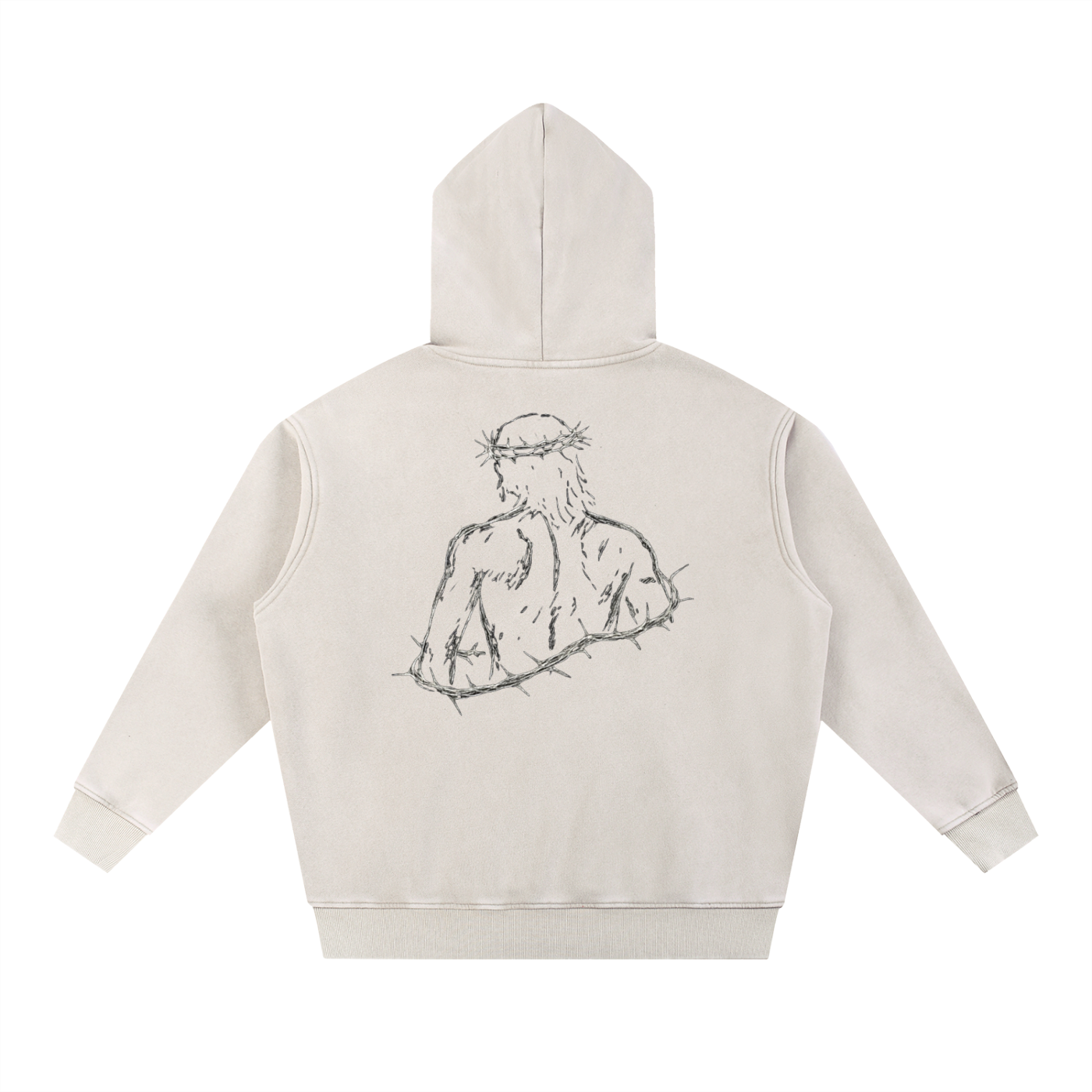 Snow Wash Fleece Oversize Hoodie