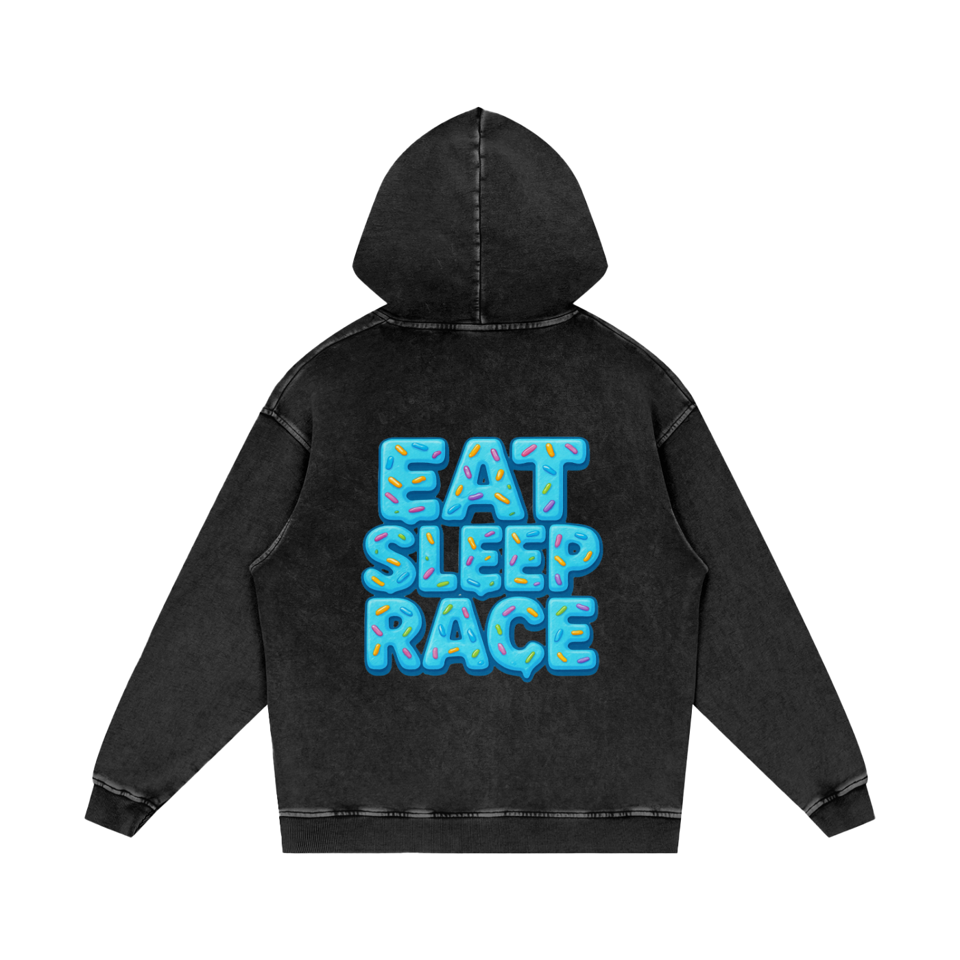 HEAVYWEIGHT ESR BLUE DONUT HOODIE.