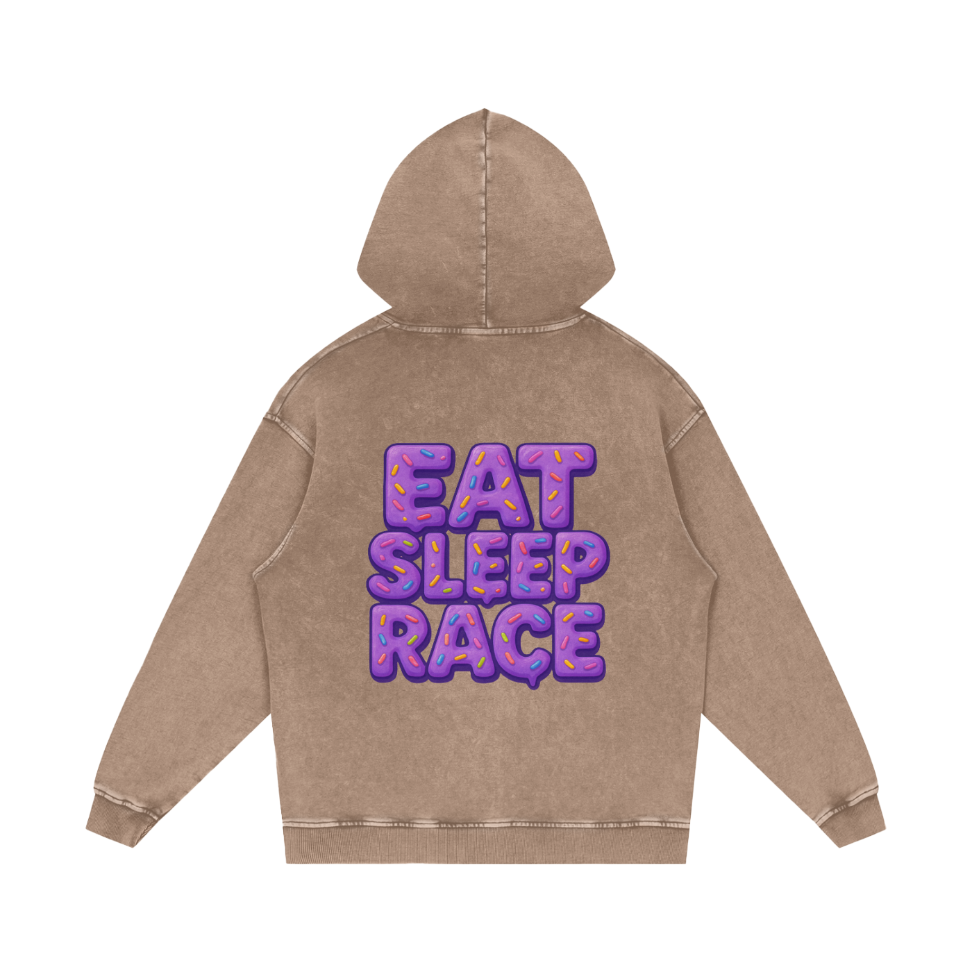 HEAVY WEIGHT ESR PURP DONUT HOODIE.